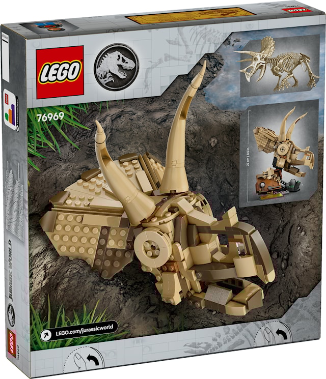 Tuotekuva 3 - Dinosaurusfossiilit: Triceratopsin kallo LEGO® Jurassic World (76969)