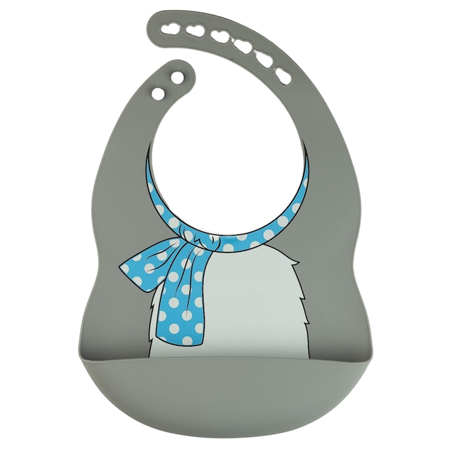 Produktbild 1 för Pelle Svanslös Haklapp Silikon Grå Silikon