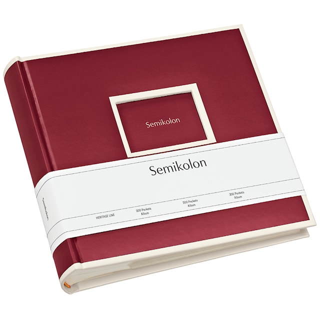 Produktbild 1 för Fotoalbum 200 Bilder Burgundy Semikolon