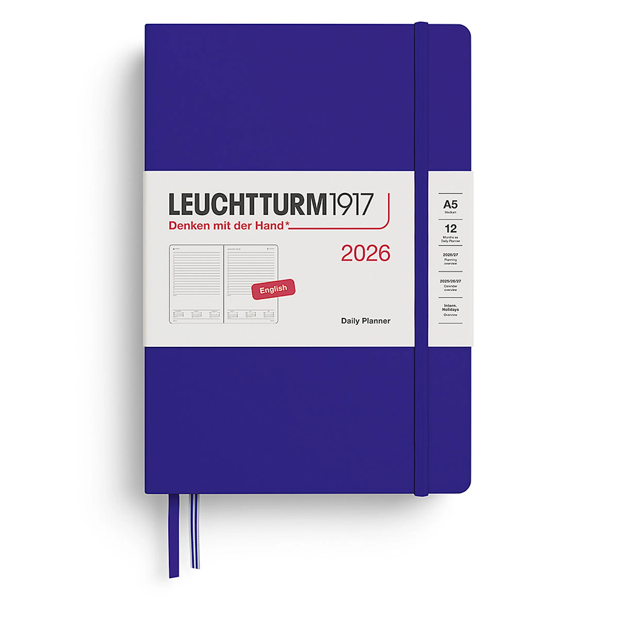 Produktbilde for Daily Planner 2026 A5 Ink Leuchtturm1917