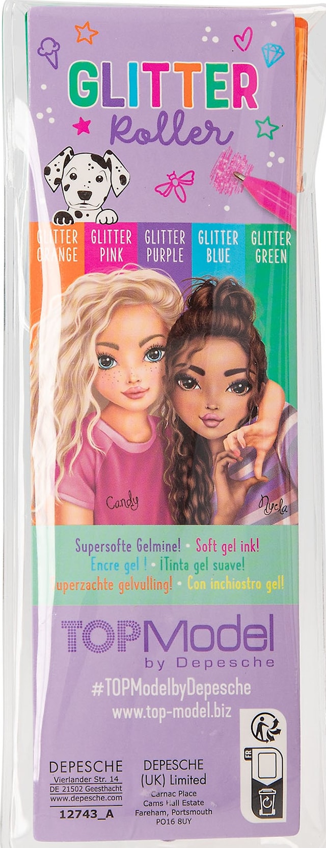 Produktbild 2 för Glittergelpennor 5-pack TOPModel