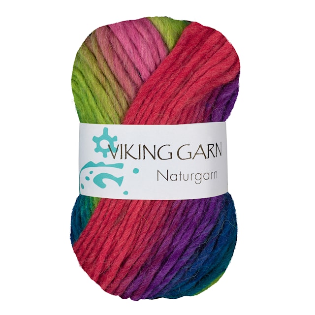 Tuotekuva 1 - Naturgarn 50 g Multi vihreä/roosa 638 Viking Garn
