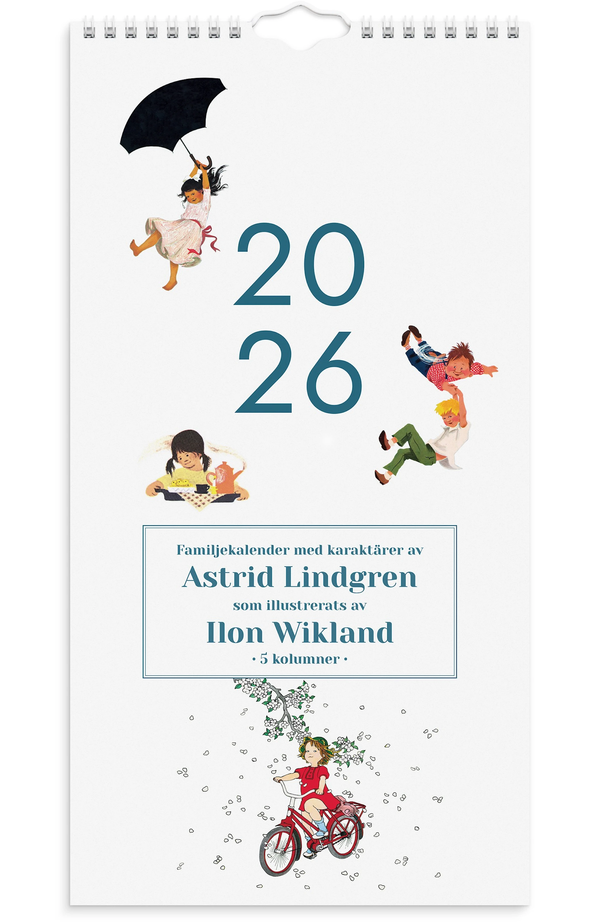 Tuotekuva ille Familjekalender 2026 Ilon Wikland 220x430 mm Burde