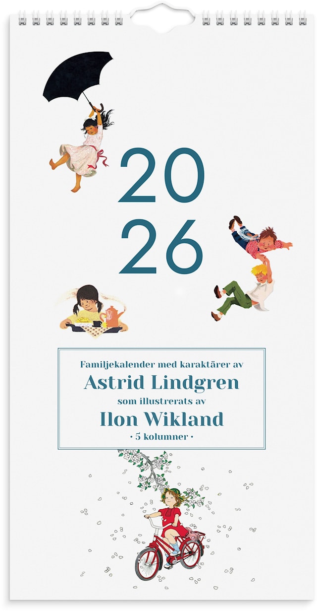 Tuotekuva 1 - Familjekalender 2026 Ilon Wikland 220x430 mm Burde