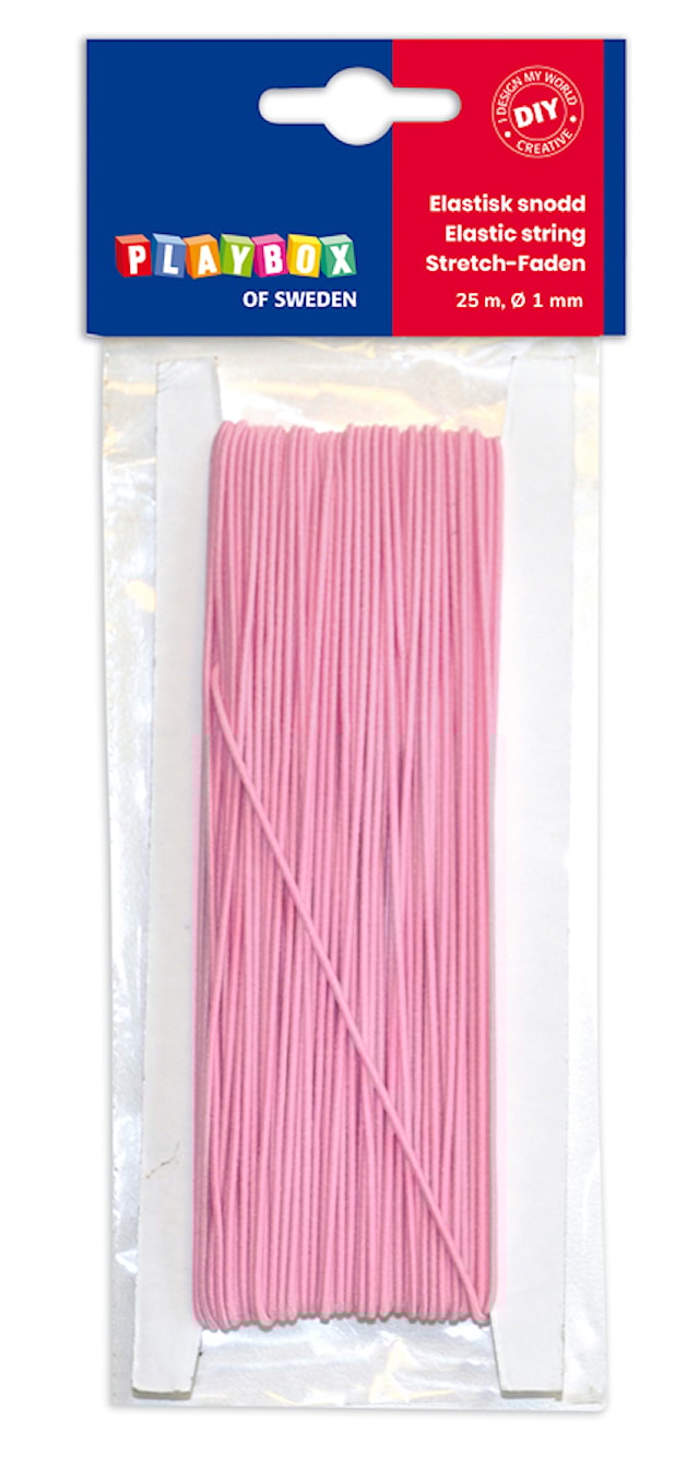 Elastisk tråd rosa Playbox