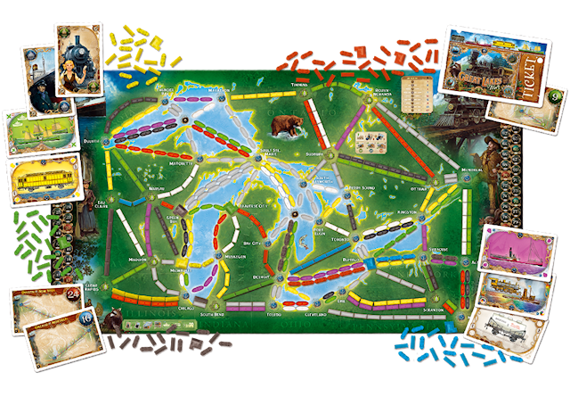 Tuotekuva 3 - Ticket To Ride, Rails & Sails, Seurapeli