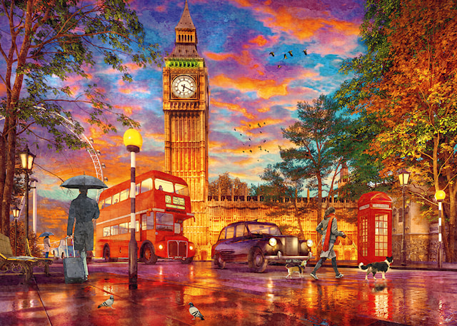 Produktbild 2 för Pussel Sunset At Parliament Square 1000 bitar, Ravensburger