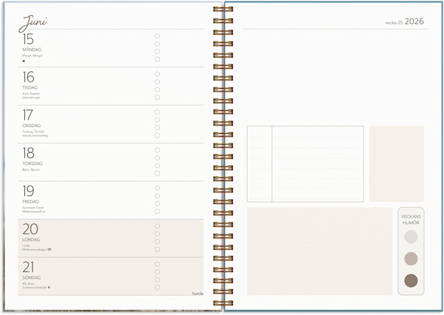 Tuotekuva 5 - Kalender 2026 A5 Life Planner Feel good Burde