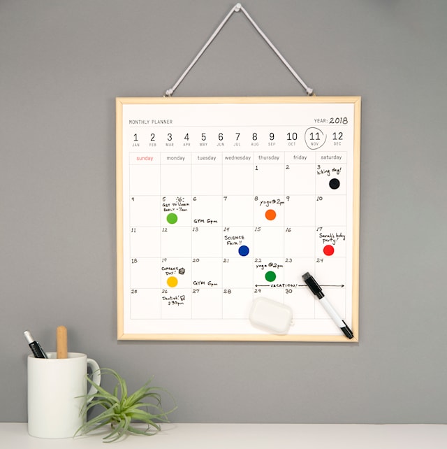 Produktbilde 2 for Whiteboard ukesplanlegger inkludert penn, magneter og viskelær Kikkerland