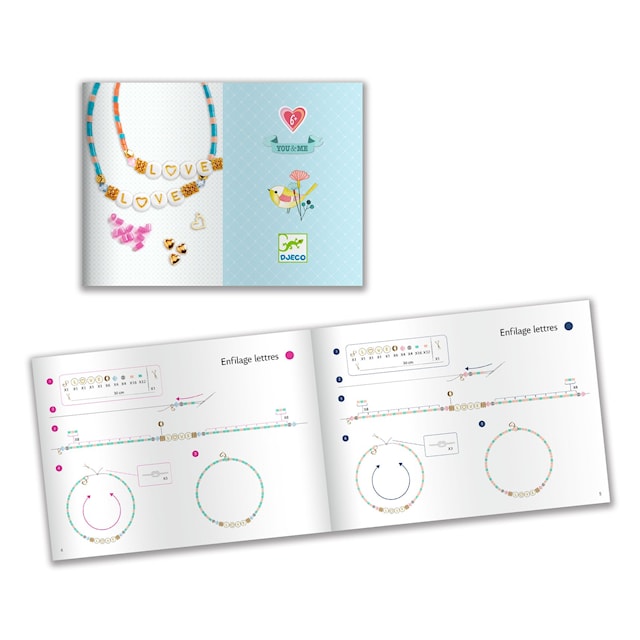 Produktbild 2 för Pärlset Armband Bokstäver Love Djeco