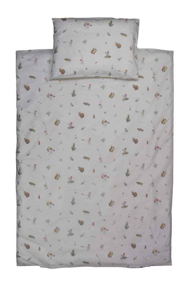 Produktbild 1 för Elsa Beskow Tomtebobarnen Påslakanset Vagn/Vagga 70 x 80 cm Beige Rätt Start