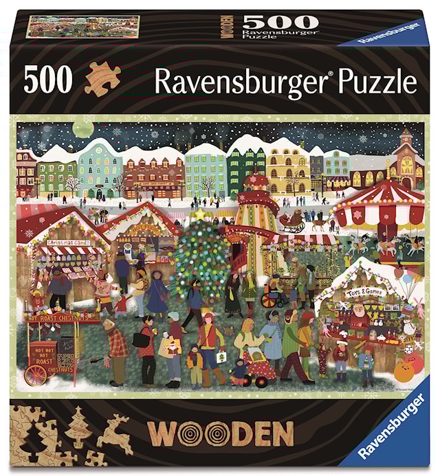 Produktbild 1 för Christmas Wooden Julpussel 500 Bitar Ravensburger