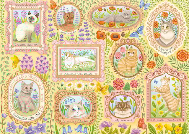 Produktbilde 2 for Puslespill Aristocratic cats in full bloom 1000 brikker, Schmidt