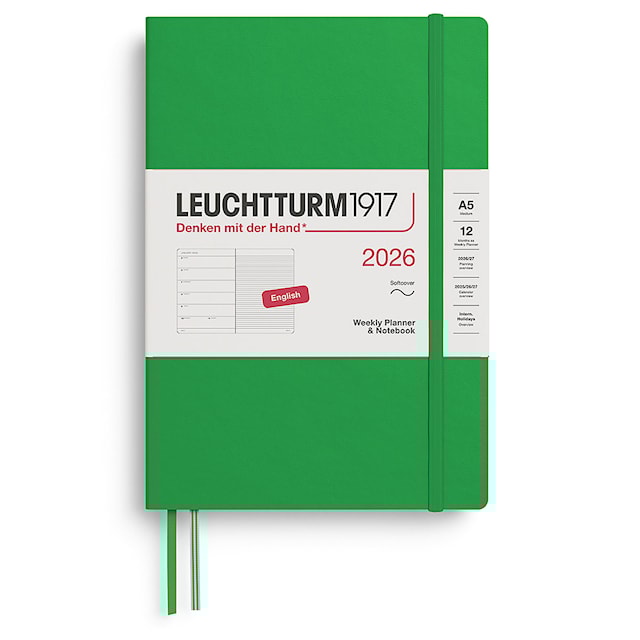 Weekly Planner & Notebook 2026 A5 Soft Spring Leaf Leuchtturm1917
