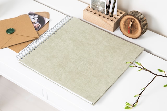 Produktbild 3 för Fotoalbum Linen med vita blad 35x31,5cm Bigso Box of Sweden