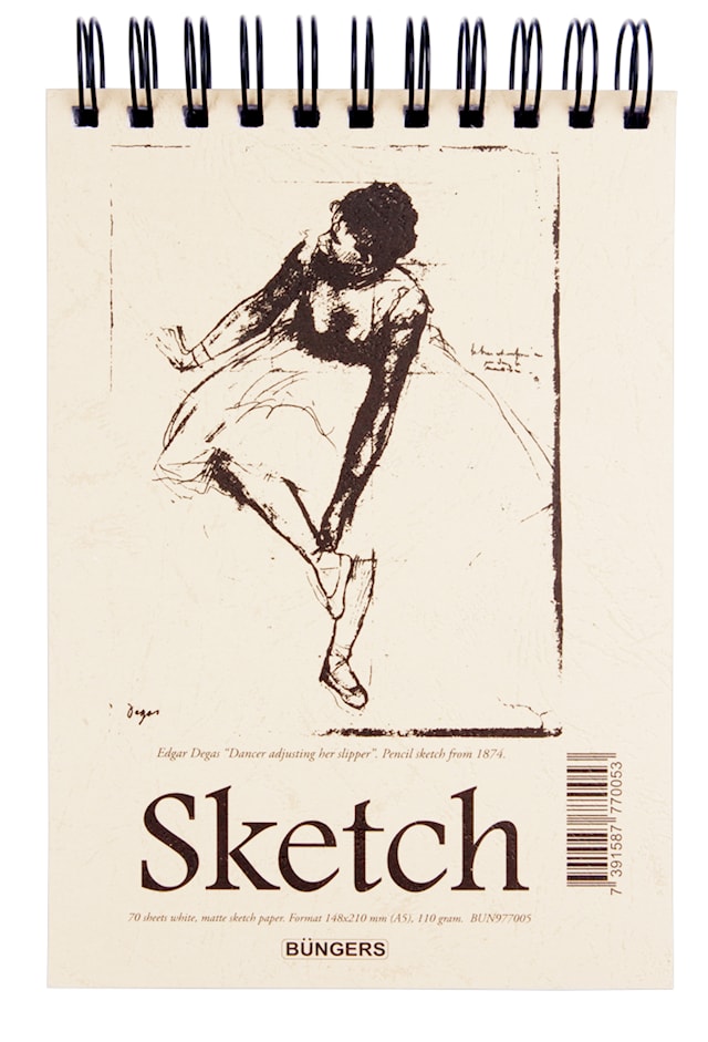 Produktbilde 1 for Skisseblokk A5 110g 70 ark Bungers