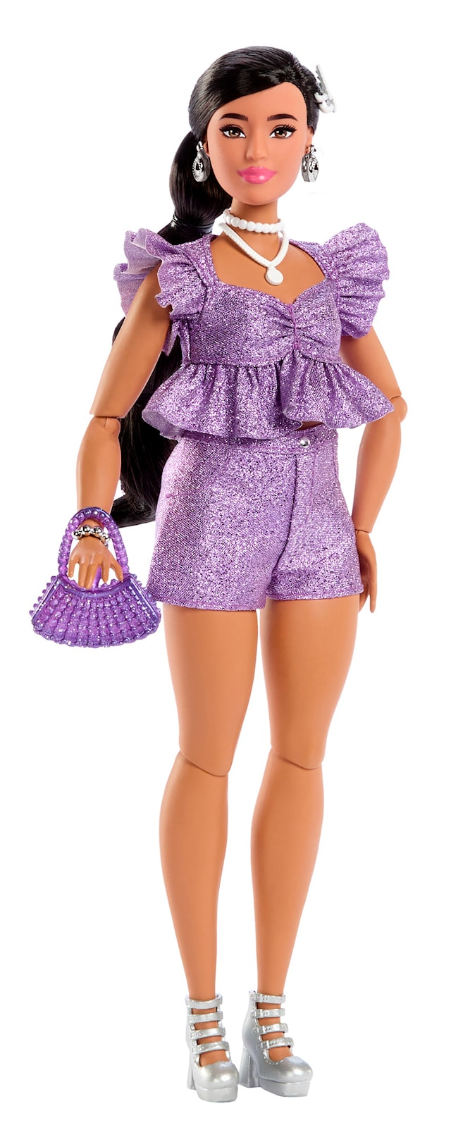 Produktbild 1 för Barbie Deluxe Style Purple Shorts Modedocka