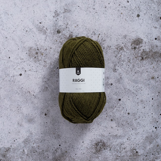 Produktbild 1 för Raggi Garn Ullmix 100 g Oliv (15124) Järbo