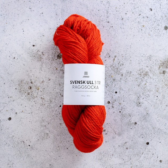 Svensk Ull 3tr Villasukka 100 gr Sour Rowanberry 225 Järbo