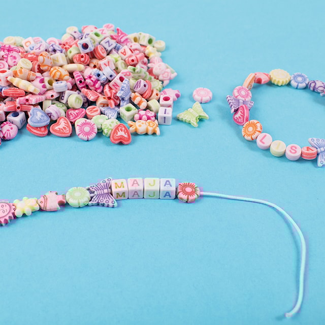 Produktbilde 2 for Pastellblanding med bokstavperler og andre former 550 stk Playbox