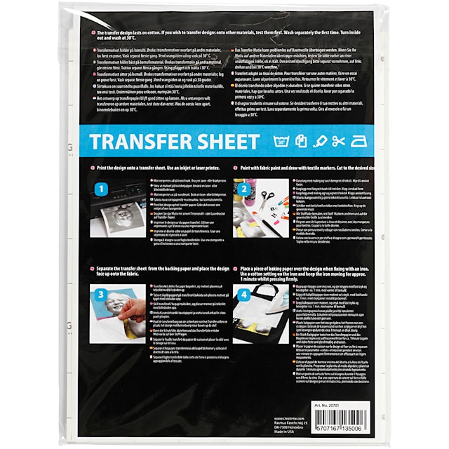 Produktbild 3 för Transferpapper Vit 21,5x 28 cm 12-pack