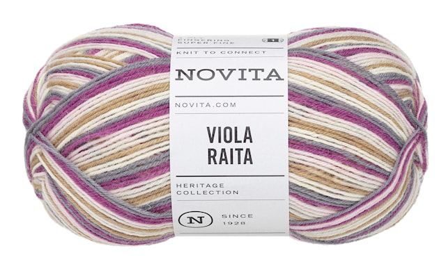Tuotekuva 1 - Viola Raita Lanka Villasekoite 100g Kevätvalo 8411 Novita