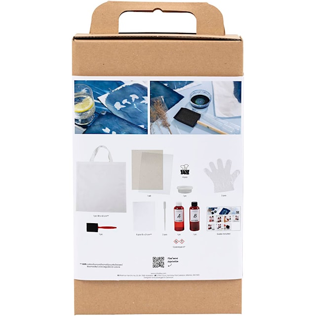 Produktbilde 2 for DIY Kit Cyanotrykk, Tekstil, blå, 1 pk.