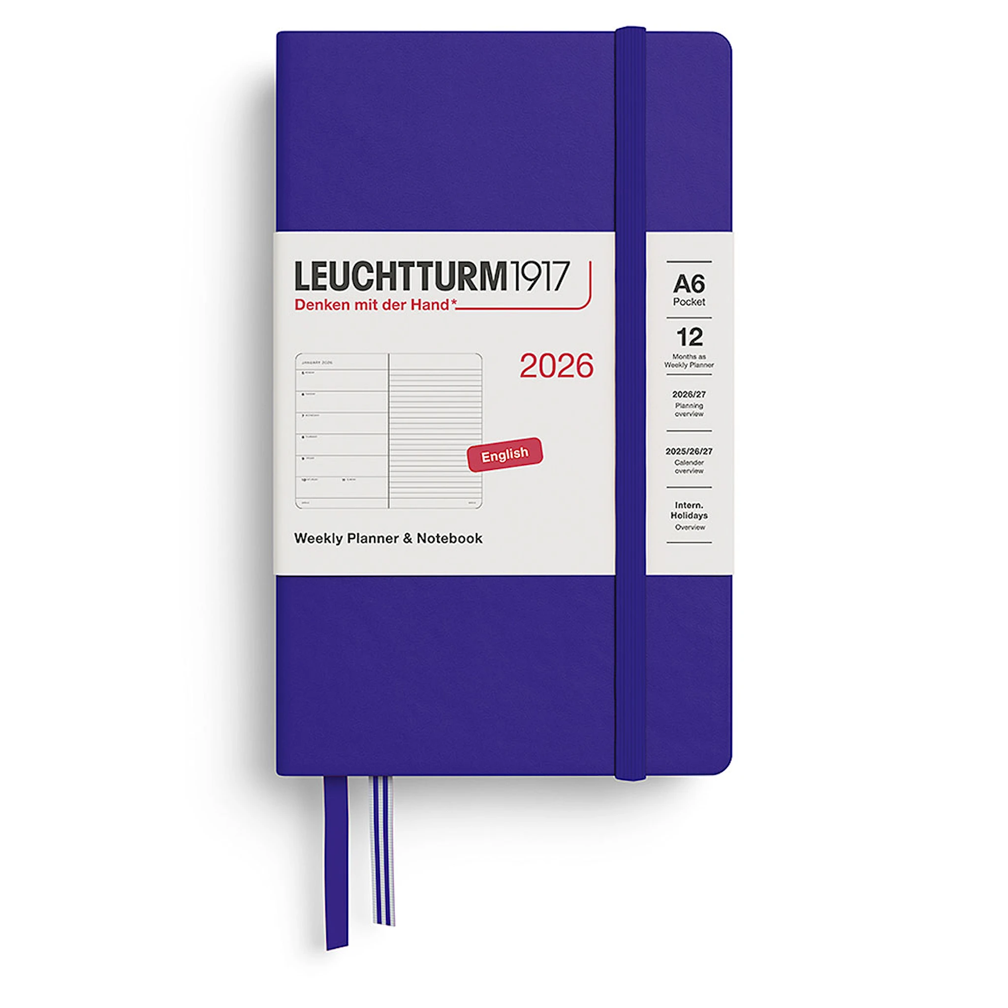 Produktbilde for Weekly Planner & Notebook 2026 A6 Ink Leuchtturm1917