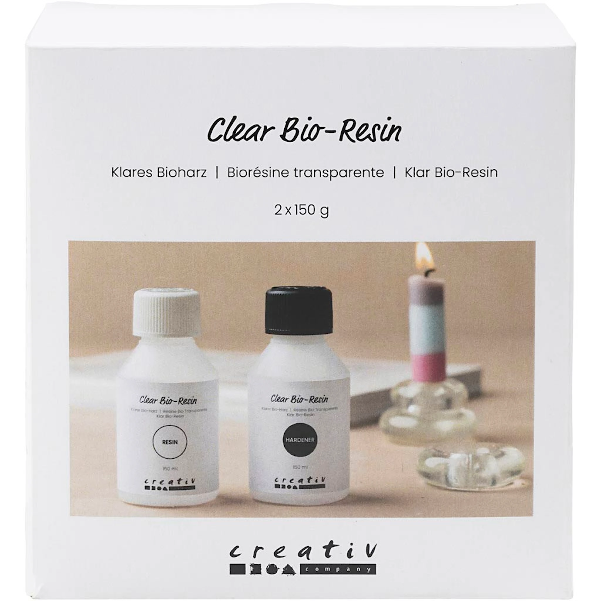 Produktbilde for Klar Bioresin, klar, 2x150 ml/ 1 pk.