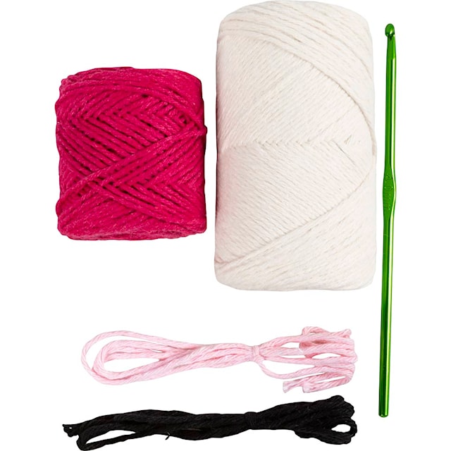 Produktbilde 4 for DIY Kit Amigurumi, Sau, pink, off white, 1 pk.