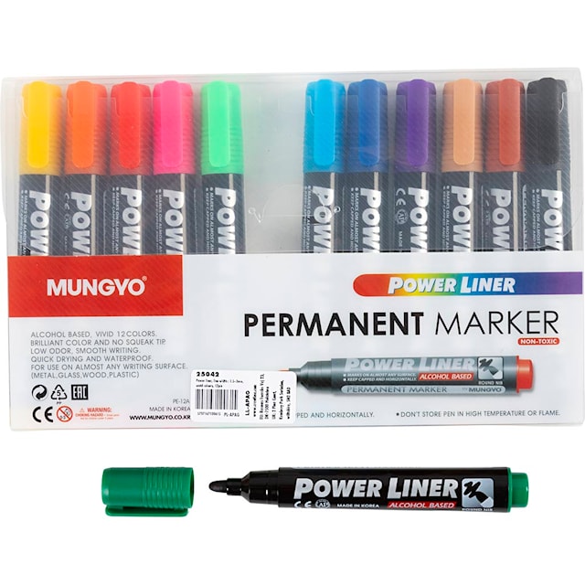 Tuotekuva 4 - Power Liner, paksuus 1,5-3 mm, värilajitelma, 12 kpl/ 1 pkt