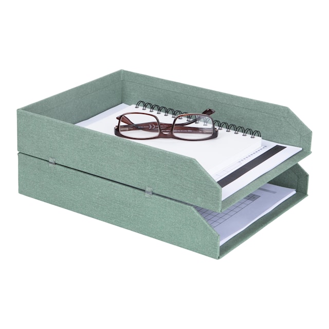 Produktbilde 3 for Brevkurv Stablebar Soft Teal 2-pakning Bigso Box of Sweden