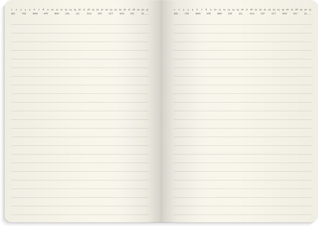 Produktbild 4 för Kalender 2026 A5 Stor Veckokalender Forma Deluxe Brun Burde