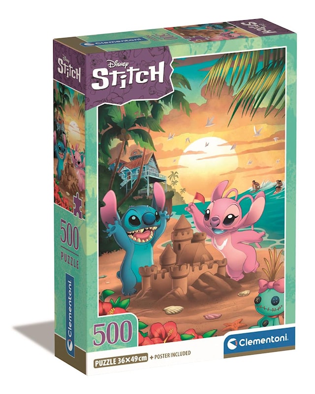 Produktbilde 1 for Puslespill 500 brikker Disney Stitch, Clementoni