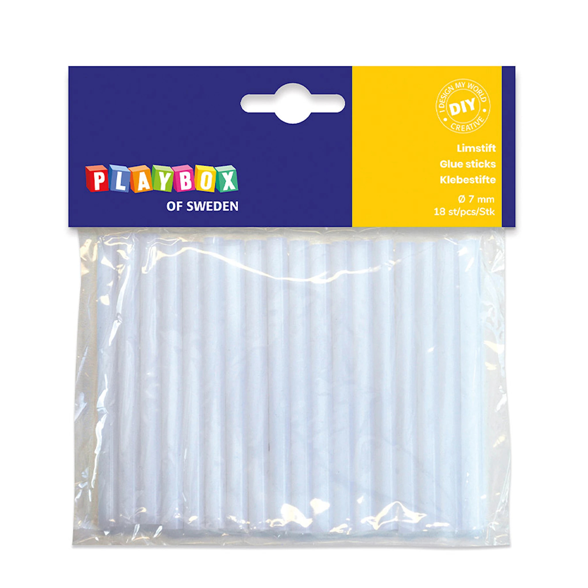 Produktbild för Limstift Ø 7 mm 18-p, Playbox