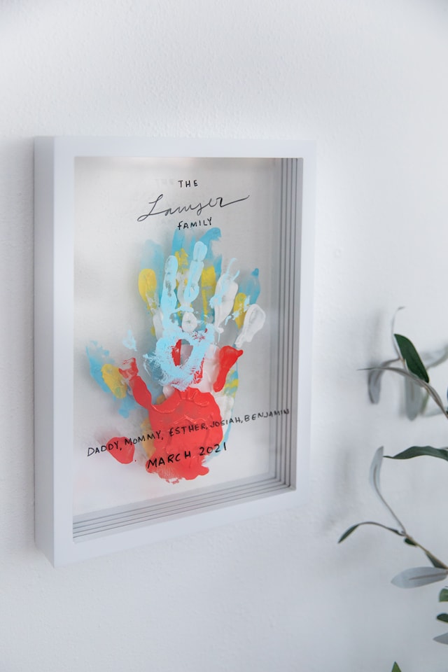 Produktbilde 3 for Handavtryck Familj Ram Vit Pearhead