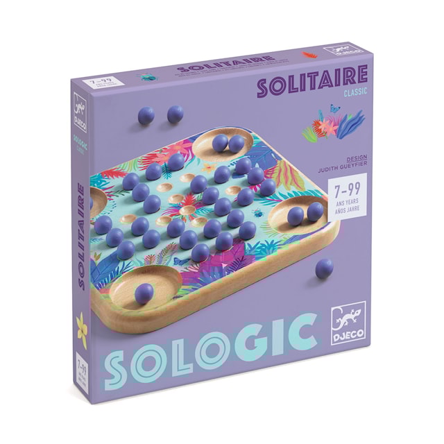 Produktbilde 1 for Spill Solitaire Sologic Klassisk Spillbrett og Kuler Djeco