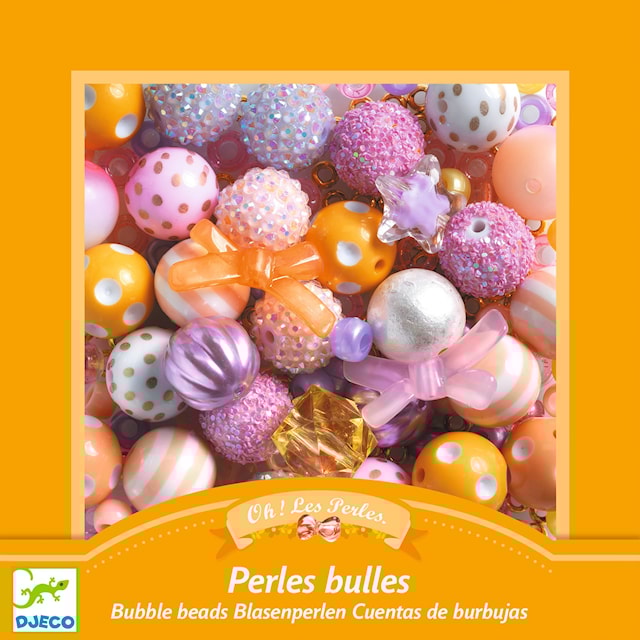 Produktbild 1 för Pärlor Guld bubble beads 200-pack Djeco