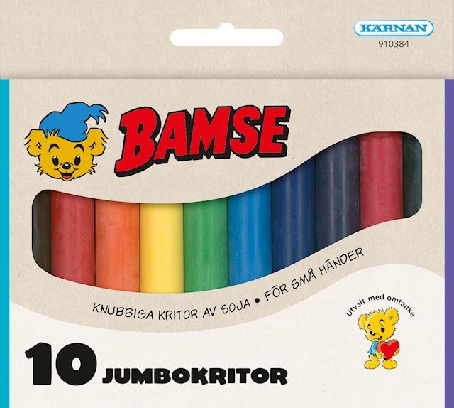 Bamse Jumbokritor av sojavax 10-pack Kärnan