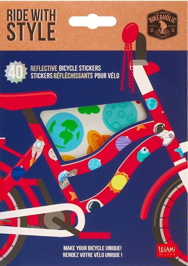 Produktbild 1 för Reflexklistermärken Space för cykel 40-pack Legami
