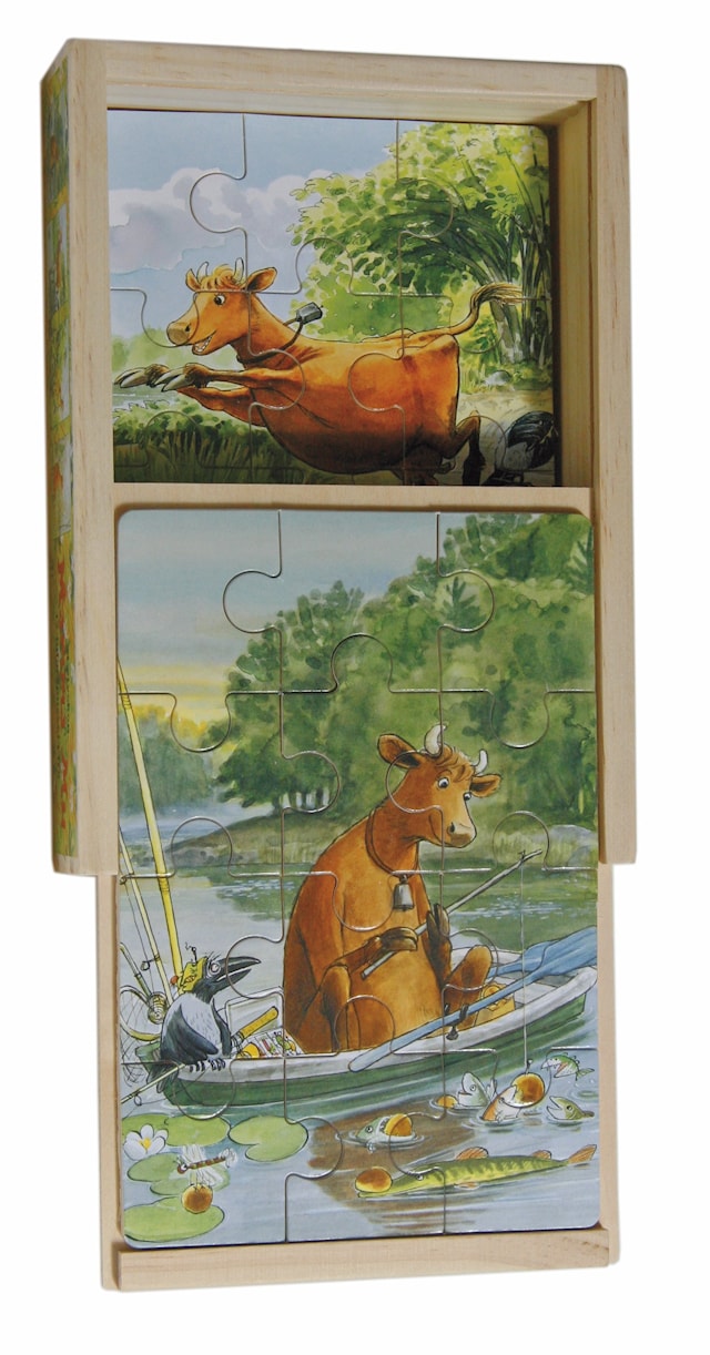 Mamma Mu Lådpussel i trä