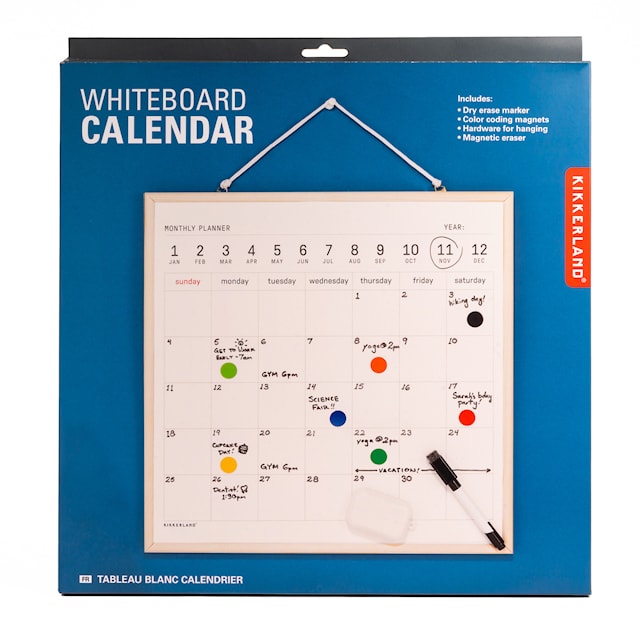 Produktbilde 3 for Whiteboard ukesplanlegger inkludert penn, magneter og viskelær Kikkerland