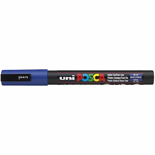 Produktbild 1 för Posca Marker BLÅ, PC-3M spets 0,9-1,3 mm