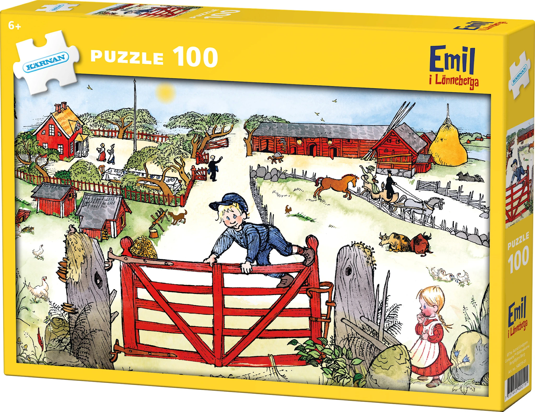 Tuotekuva ille Emil i Lönneberga, Palapeli, 100 palaa, Egmont Kärnan