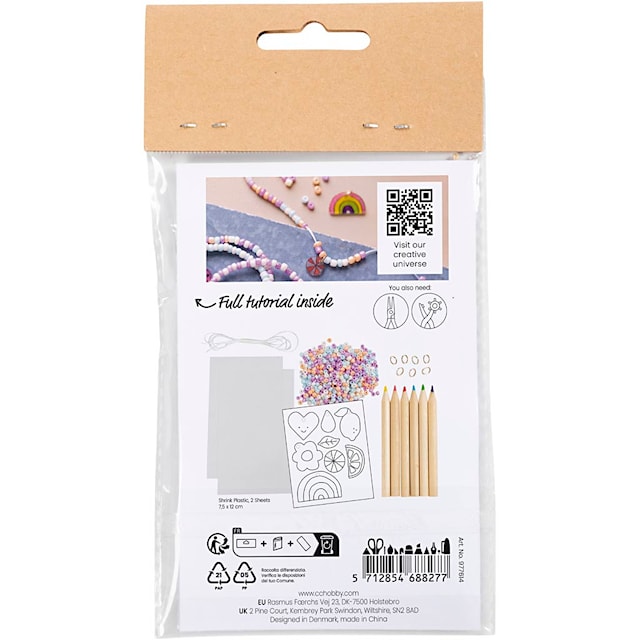 Produktbilde 2 for Mini DIY Kit Smykker, Armbånd av krympeplast, 1 pk.