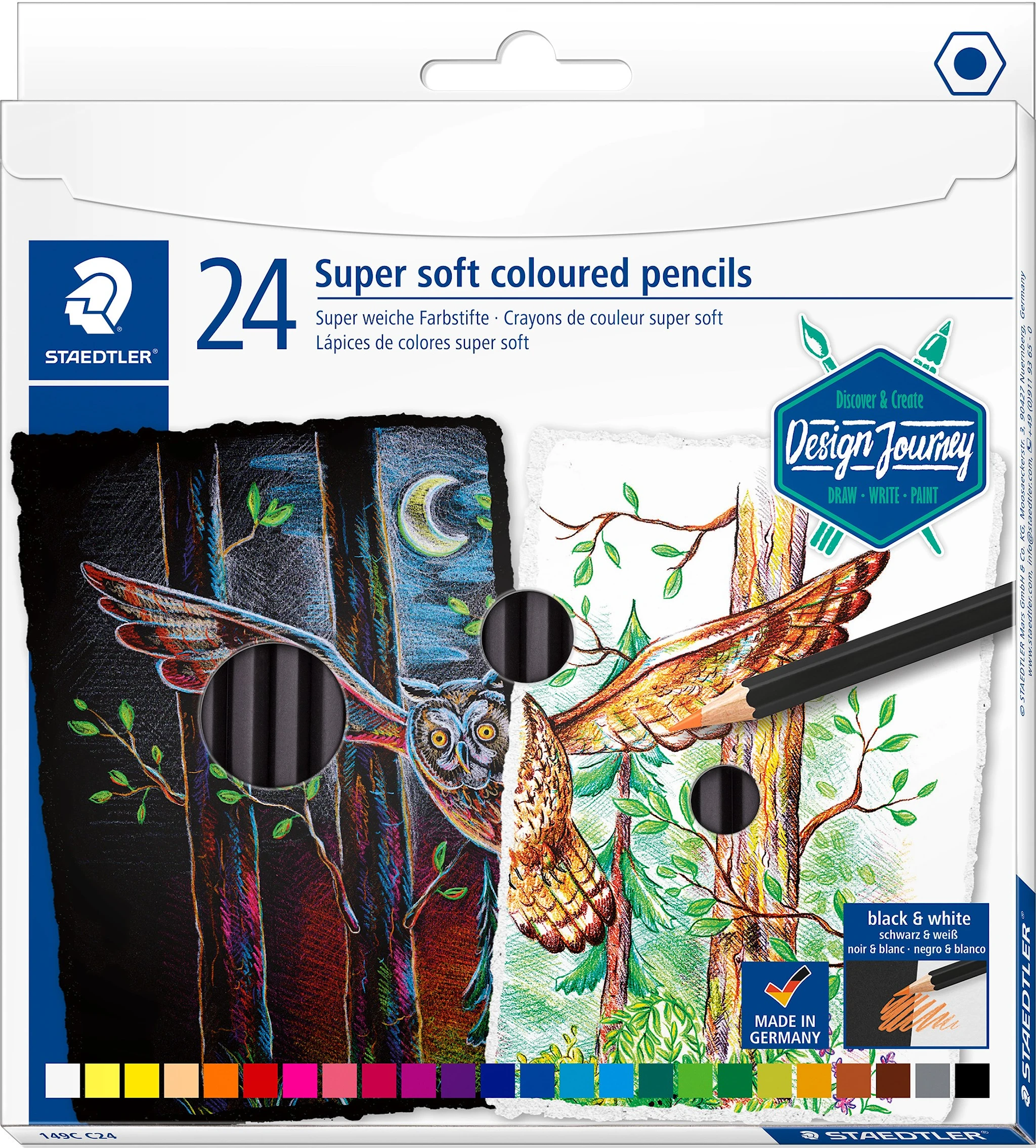 Tuotekuva ille Värikynät Superpehmeät 24-kpl Design Journey Staedtler