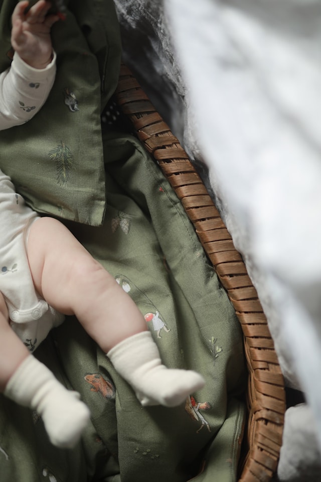 Tuotekuva 2 - Elsa Beskowin Tonttulasten Pussilakanasetti vaunuihin/huvimajaan vihreä Rätt Start