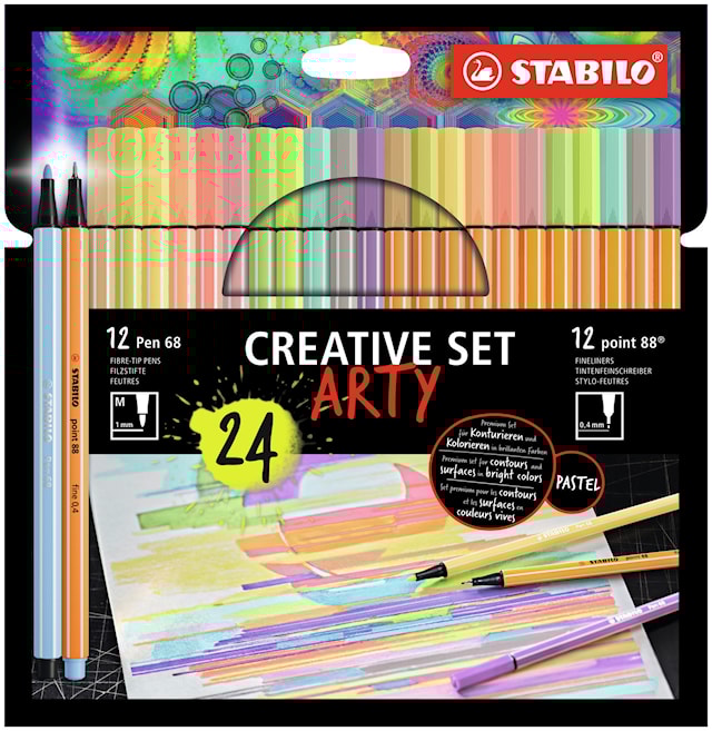 Creative Set Arty 24-pack Point 88 + Pen 68 STABILO
